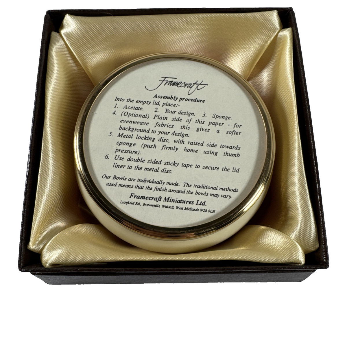 NEW  Framecraft Miniature IVORY/GOLD Porcelain Trinket Box For Cross Stitch | eBay | eBay US