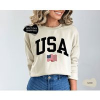 Usa Sweatshirt, Retro Sweat, Gift For Patriot, 4Th Of July July, Flag Independence Sweatshirt - Jul008 | Etsy (US)