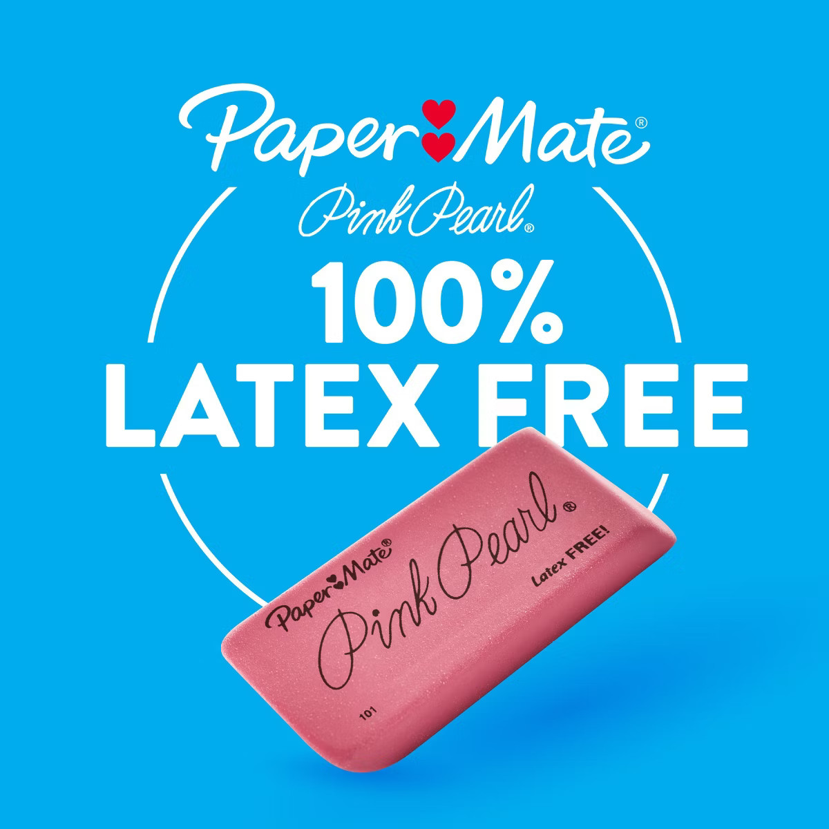 Paper Mate 3pk Pencil Erasers Pink Pearl | Target