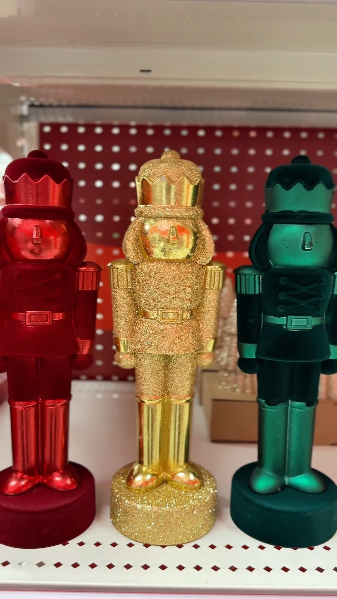 Okay friends, confession time: I went to Target for one thing and walked out with these nutcracker figurines because they look SO elevated. Think rich red, green, gold accents, velvet-flocked finishes yes, even the budget section is giving high-end holiday decor vibes  If you’re hunting for affordable Christmas décor, Target nutcrackers, velvet holiday accents or gold & red holiday figures—this haul is made for you. 
#TargetFinds #ChristmasDecorOnABudget
	•	#TargetHolidayHaul
	•	#BudgetChristmasDecor
	•	#TargetNutcrackerFind
	•	#VelvetHolidayDecor
	•	#GoldRedChristmasDecor

affordable Christmas décor under $10, Target nutcracker décor, velvet nutcracker holiday figure, red green gold Christmas nutcracker, budget holiday décor finds Target, velvet-flocked nutcracker figure, Christmas mantel décor nutcrackers on a budget

#LTKHome #LTKHoliday #LTKSeasonal