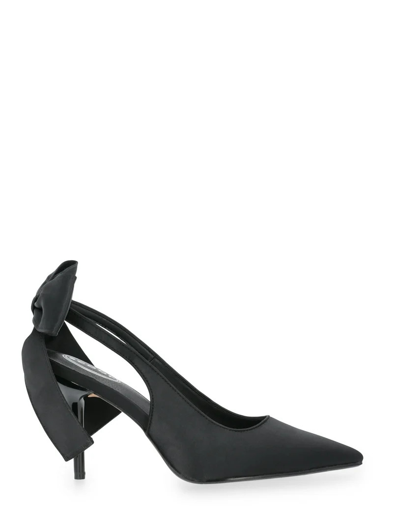 Scoop Women's Satin Slingback Heels with Bow | Walmart (US)