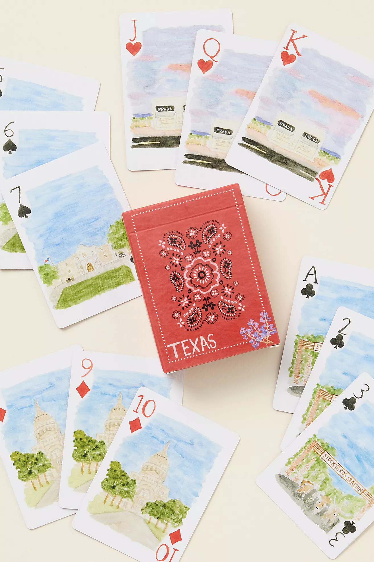 Loulou Baker Watercolor Playing Cards | Anthropologie (US)