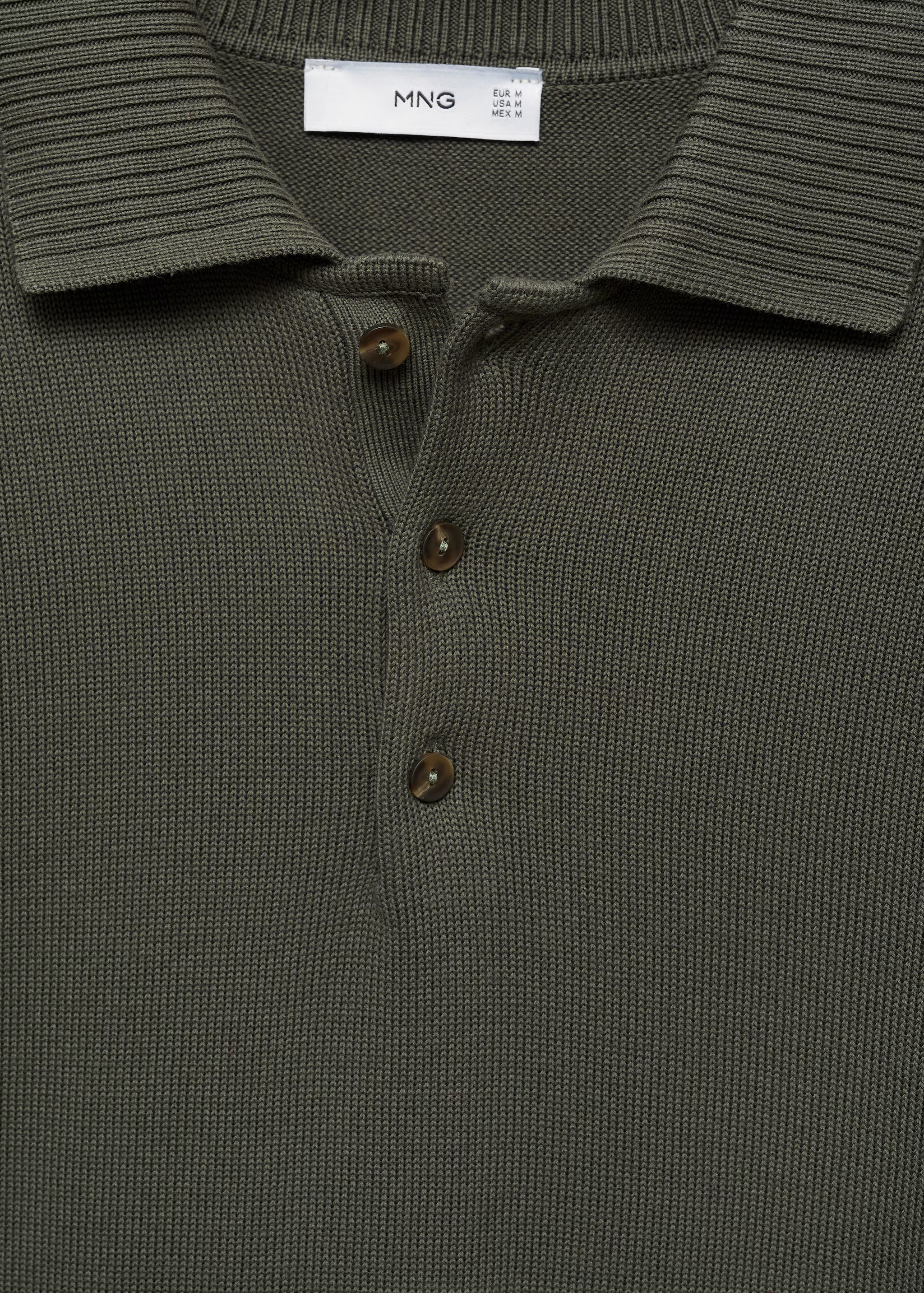 Long-sleeved cotton jersey polo shirt - Men | MANGO USA | MANGO (US)