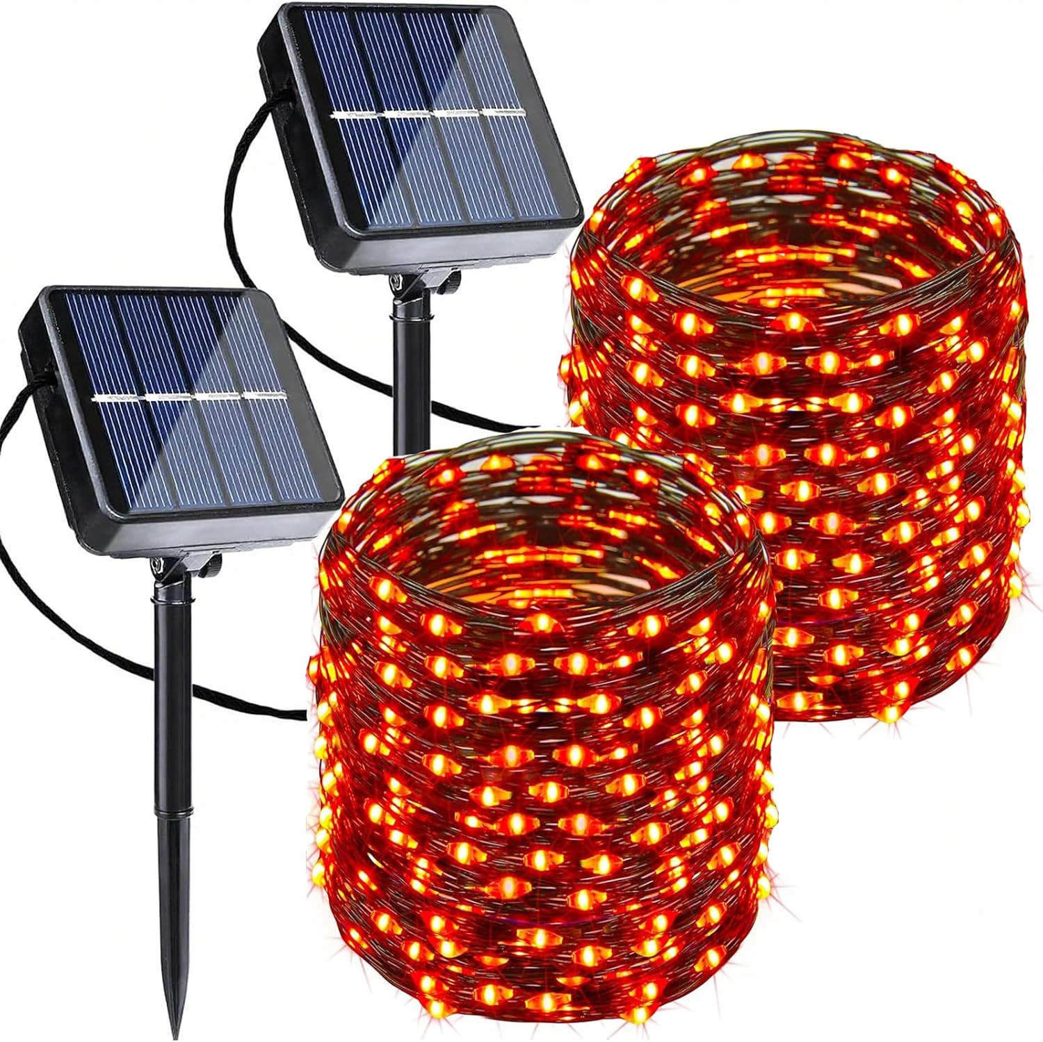 Joomer Orange Halloween Solar String Lights - 2 Pack Total 80FT 240LED | Amazon (US)