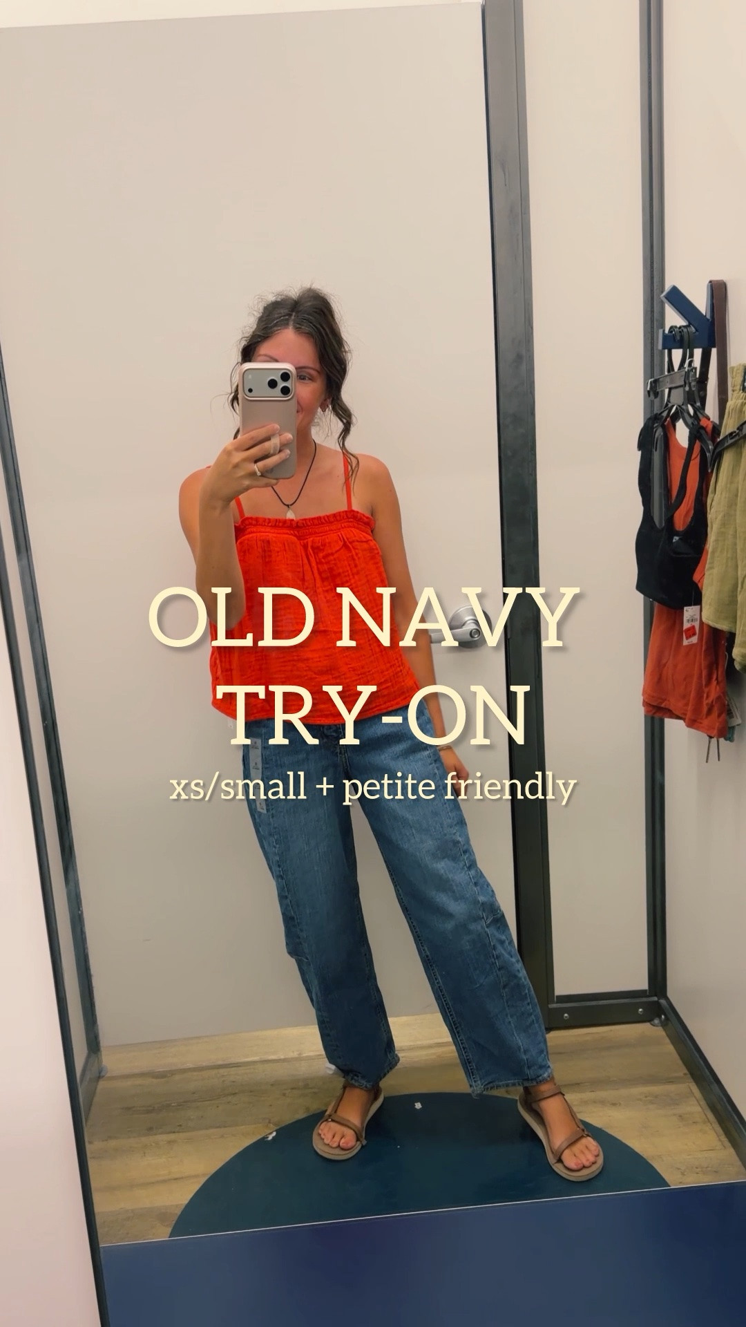 Everything is 50% off at Old Navy right now‼️ did a little try-on🥰

00 regular in the barrel jeans (I own them in 0 petite!) xs in everything except for the orange ribbed tee and green boatneck tee—size small in those. They didn’t have petite in store but these all actually worked really well🤷🏽‍♀️

The chartreuse green boat neck tee color doesn’t seem to be available so I linked the other colors and some other style tees in this color!

#LTKSaleAlert #LTKPetite #LTKootd