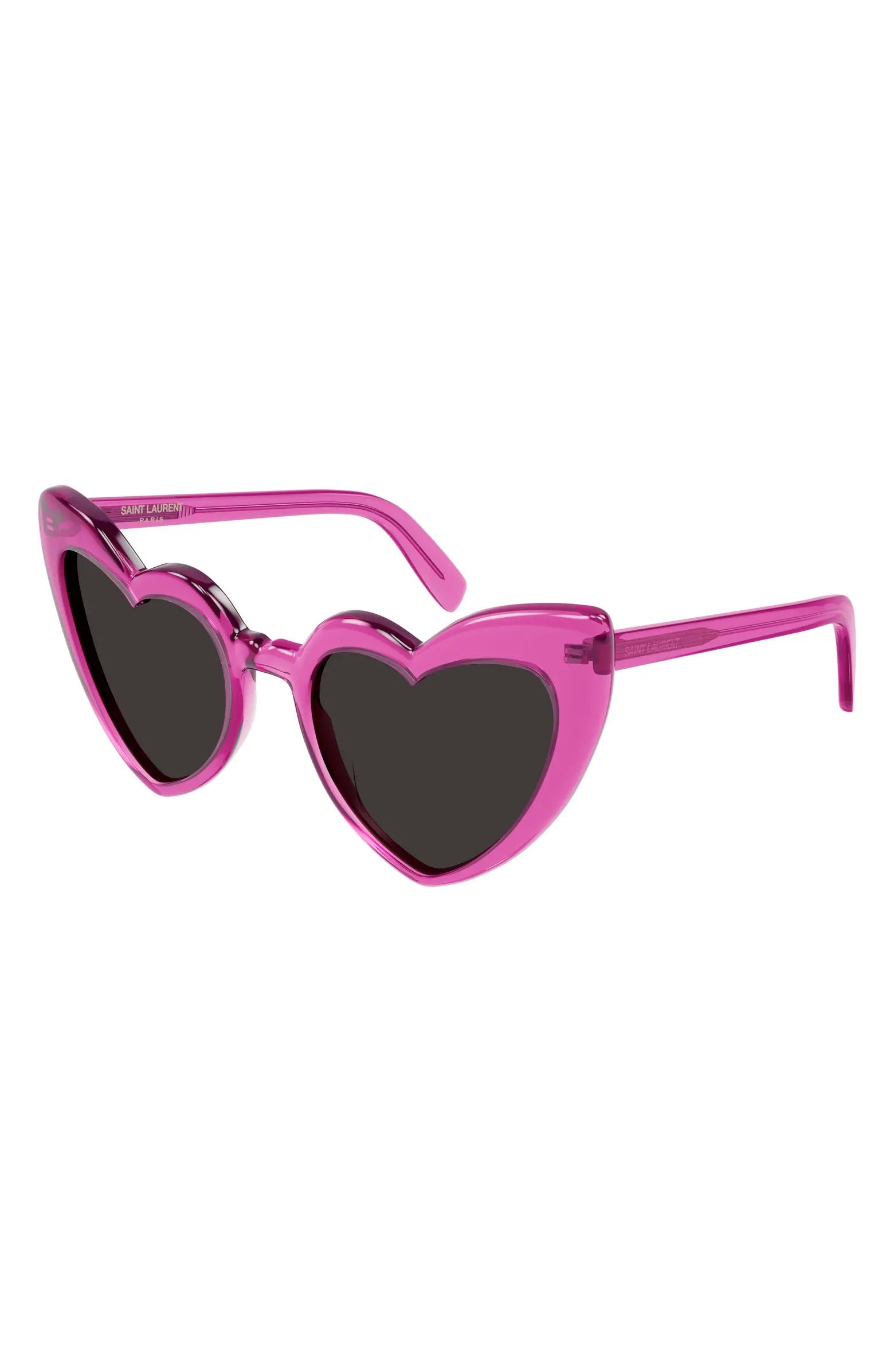 Saint Laurent Loulou 54mm Heart Sunglasses | Nordstrom | Nordstrom