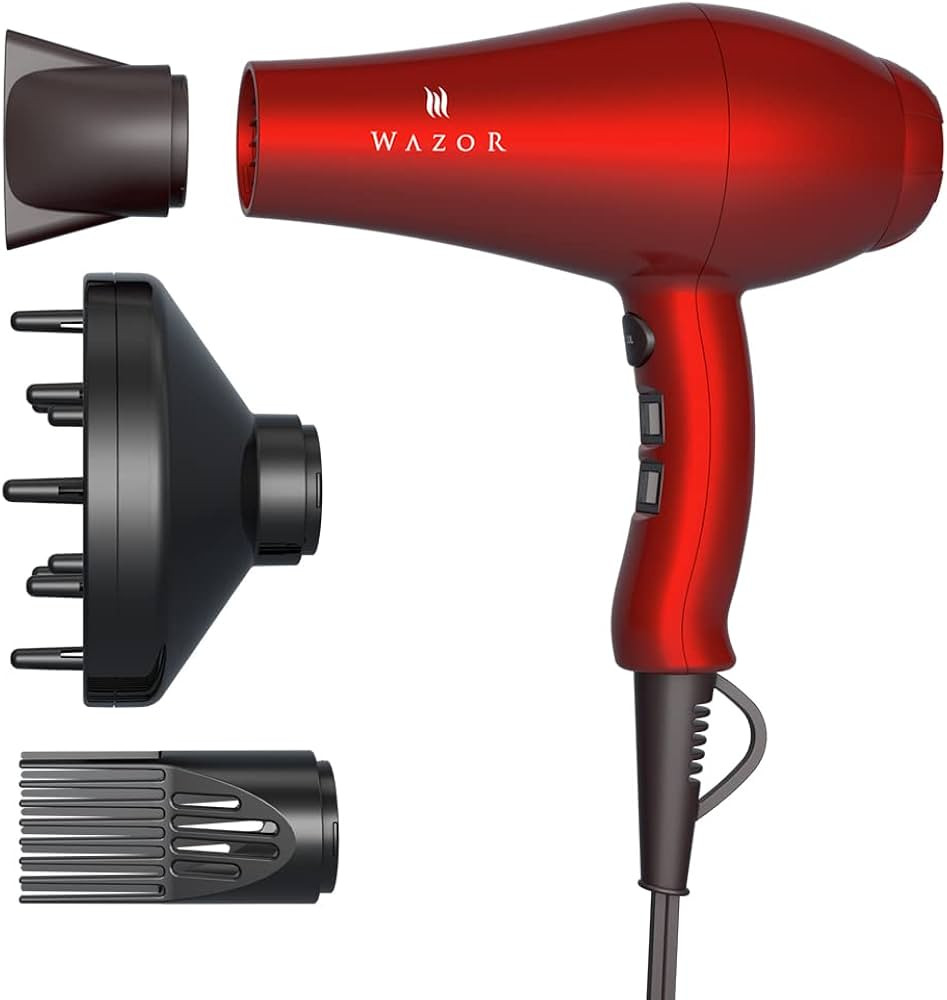 Ceramic Infrared Lightweight Hair Dryer with Diffuser, 1875W Professional Grade Ionic Blow Dryer ... | Amazon (US)