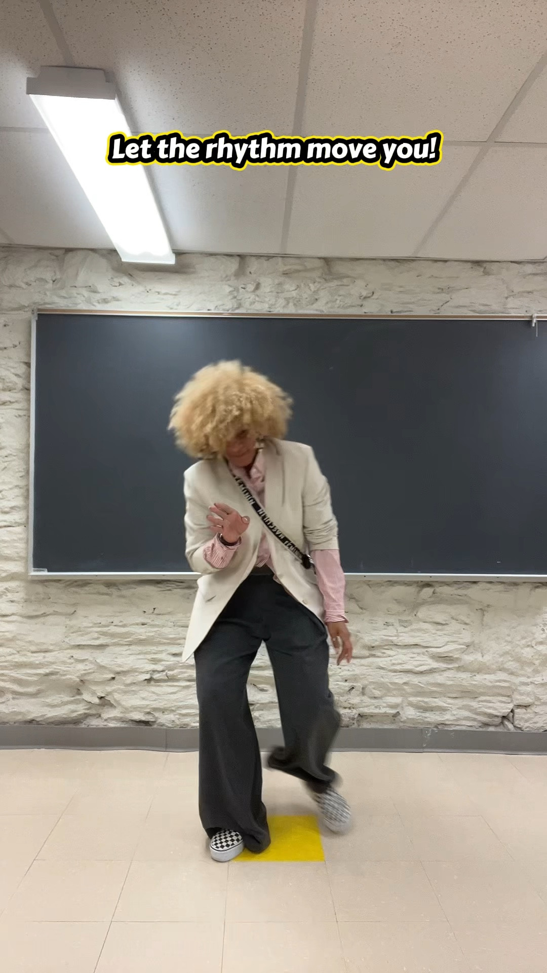 Did the rhythm catch you? If you felt the groove, drop a 💃 in the comments!

#dance #danceislife #dancelikenobodyiswatching #ootd #teachersofinstagram

Blazer: @Macys 
Shirt: @J.Crew jcrew
Pants: @Clothes by Locker Room clothesbylockerroom
Sneakers: @vans 
Bag & strap: @shopclarev 

#LTKootd #LTKWorkwear #LTKdayinmylife