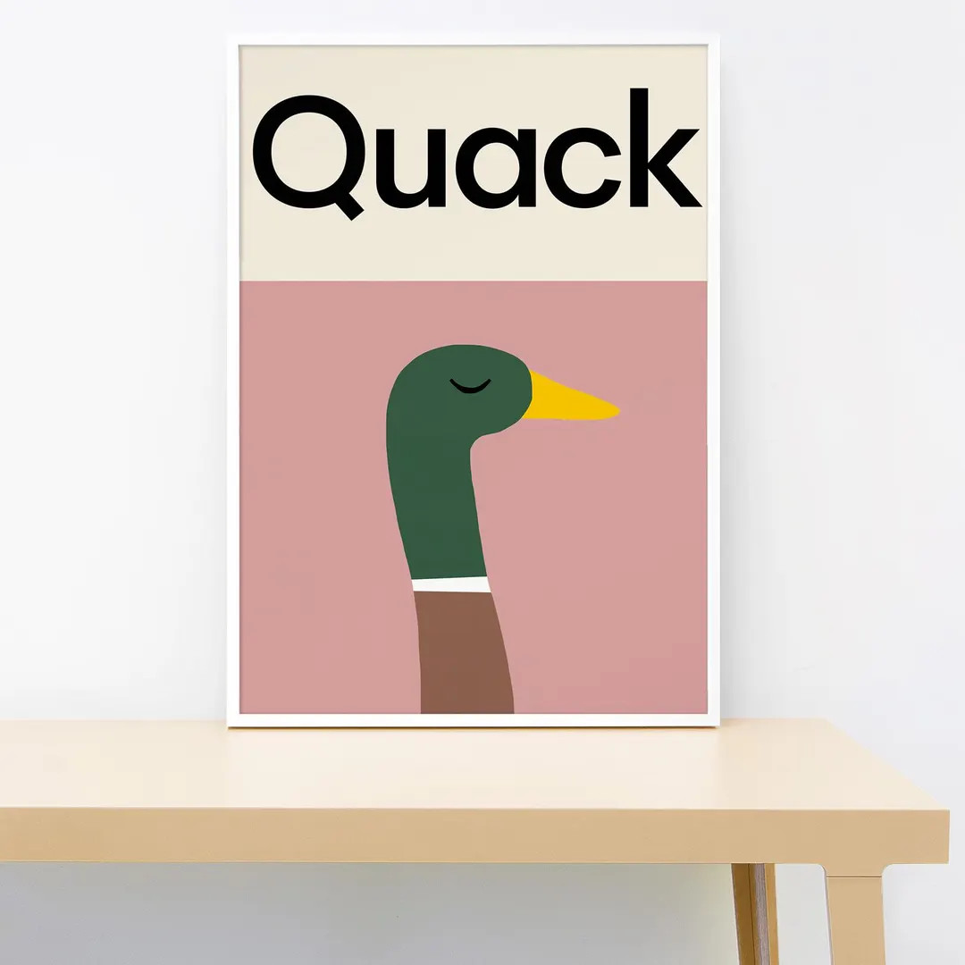 Quack -duck • Animal Sounds Print • Animal Sounds Print • Duck Print • Nursery Wall Art ... | Etsy (US)