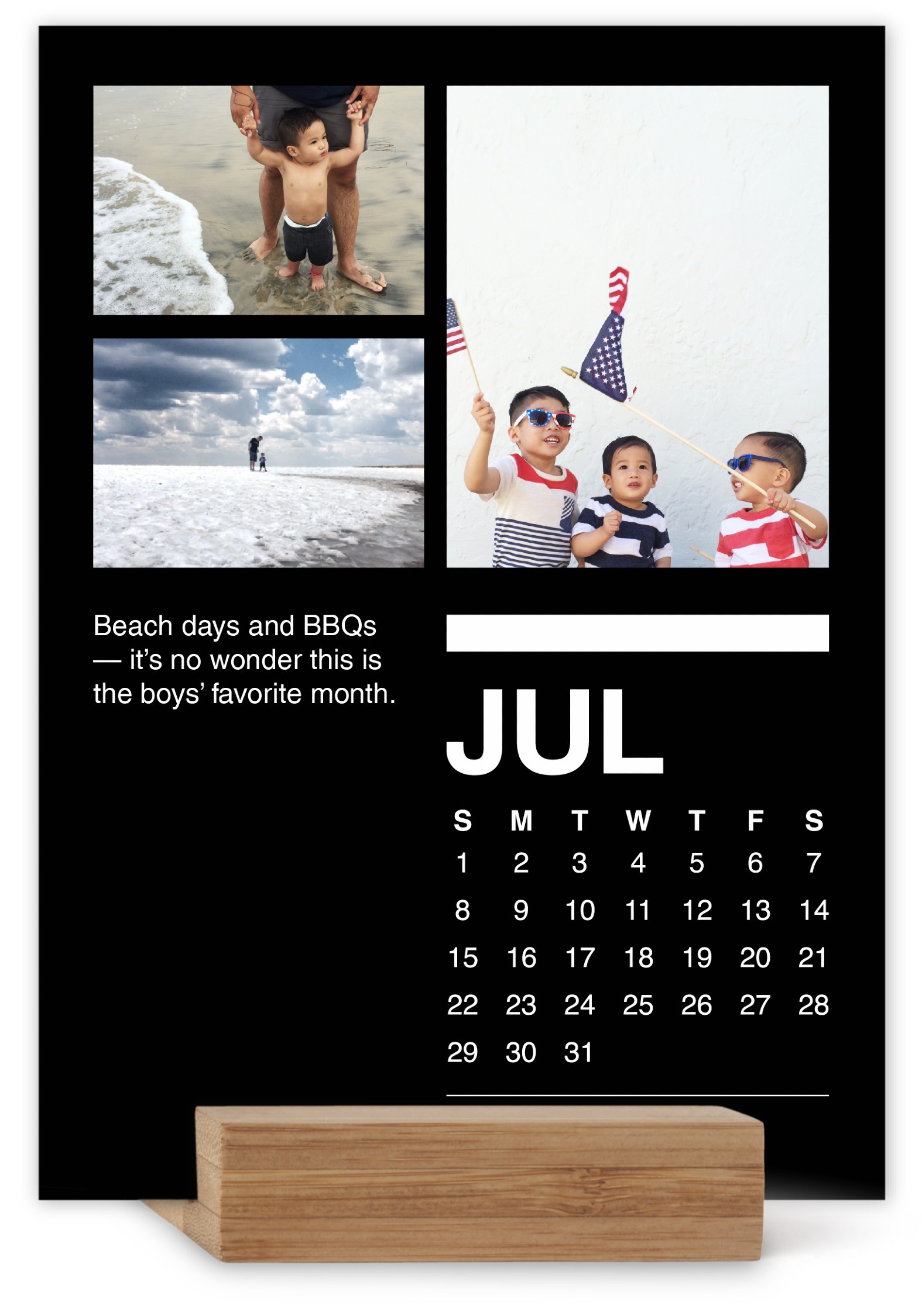 Classic Black And White Portrait Easel Calendar | Shutterfly