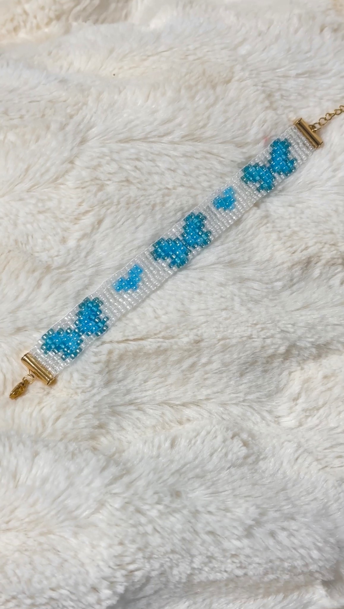 DIY Perlenarmband ✨🦋 #diy #basteln #perlen #perlenweben 