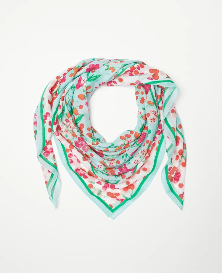 Cherry Floral Scarf | Ann Taylor (US)