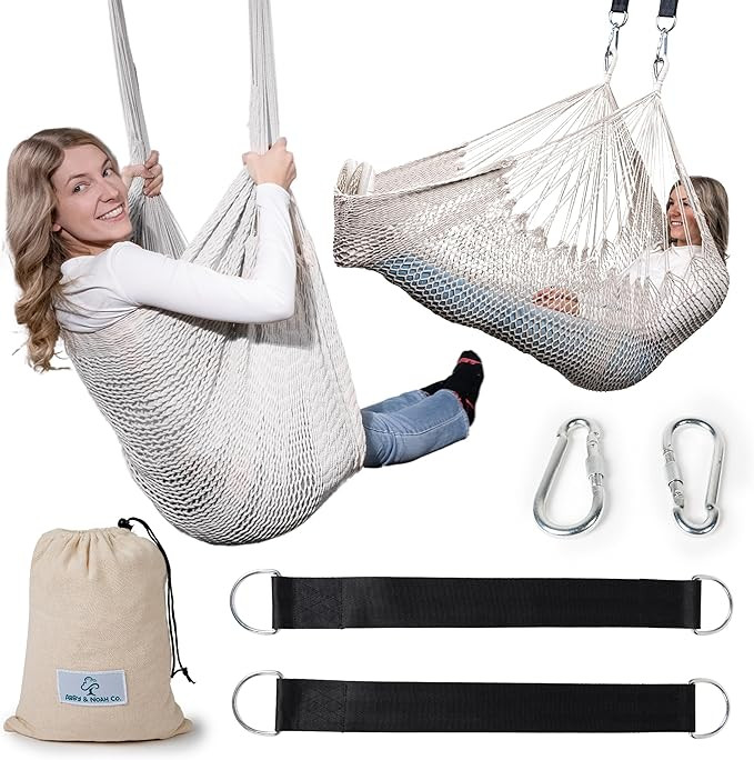 Abby & Noah Autism Sensory Swing for Adults & Kids | Indoor & Outdoor Hammock Chair | Ceiling Han... | Amazon (US)