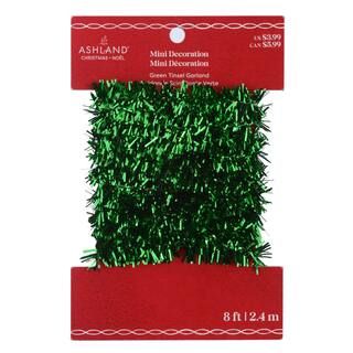 8ft. Green Tinsel Garland by Ashland® | Michaels | Michaels Stores