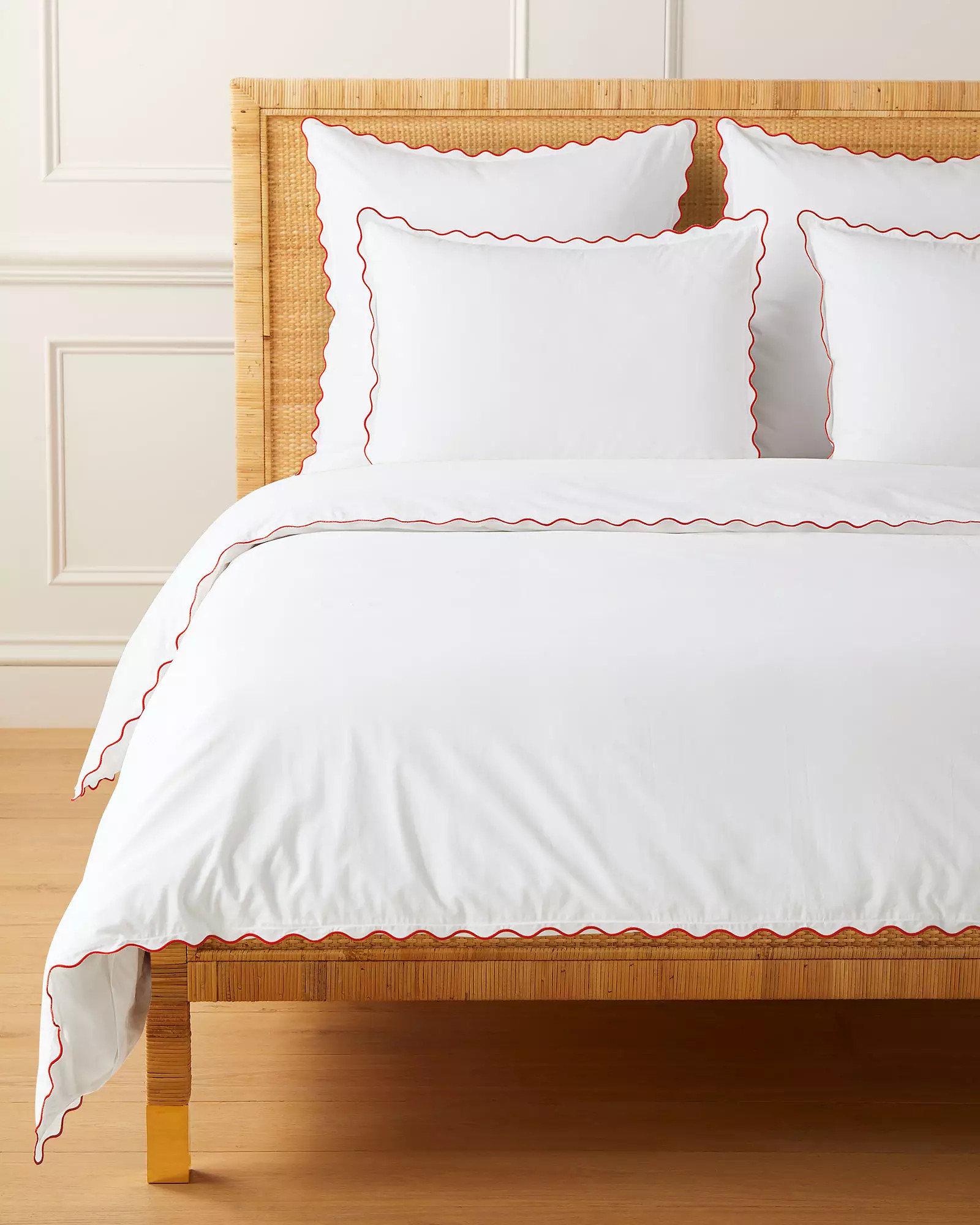 Wave Percale Duvet Cover | Serena and Lily