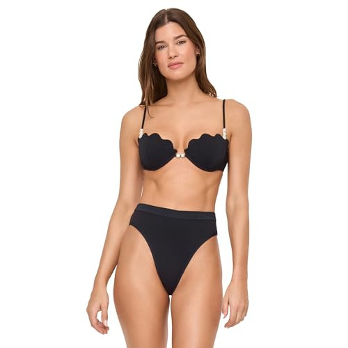 L*Space Sunrise Shell Bikini Top - Black-S | Amazon (US)