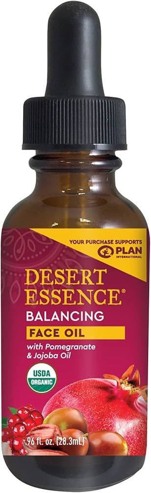 Desert Essence Balancing Face Oil, 0.96 fl oz - Gluten-Free, Vegan, Cruelty Free - Jojoba, Pomegr... | Amazon (US)