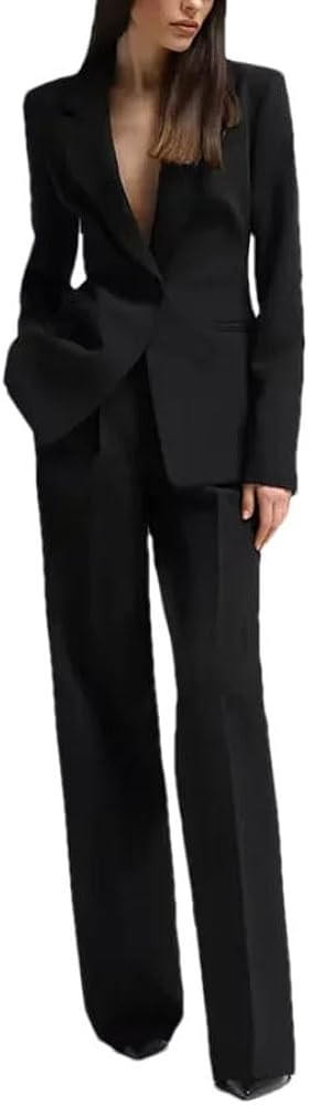 Fashion White Two Piece Suit for Women Slim Fit Business Office Work Tuxedo Blazer Pants Set | Amazon (US)