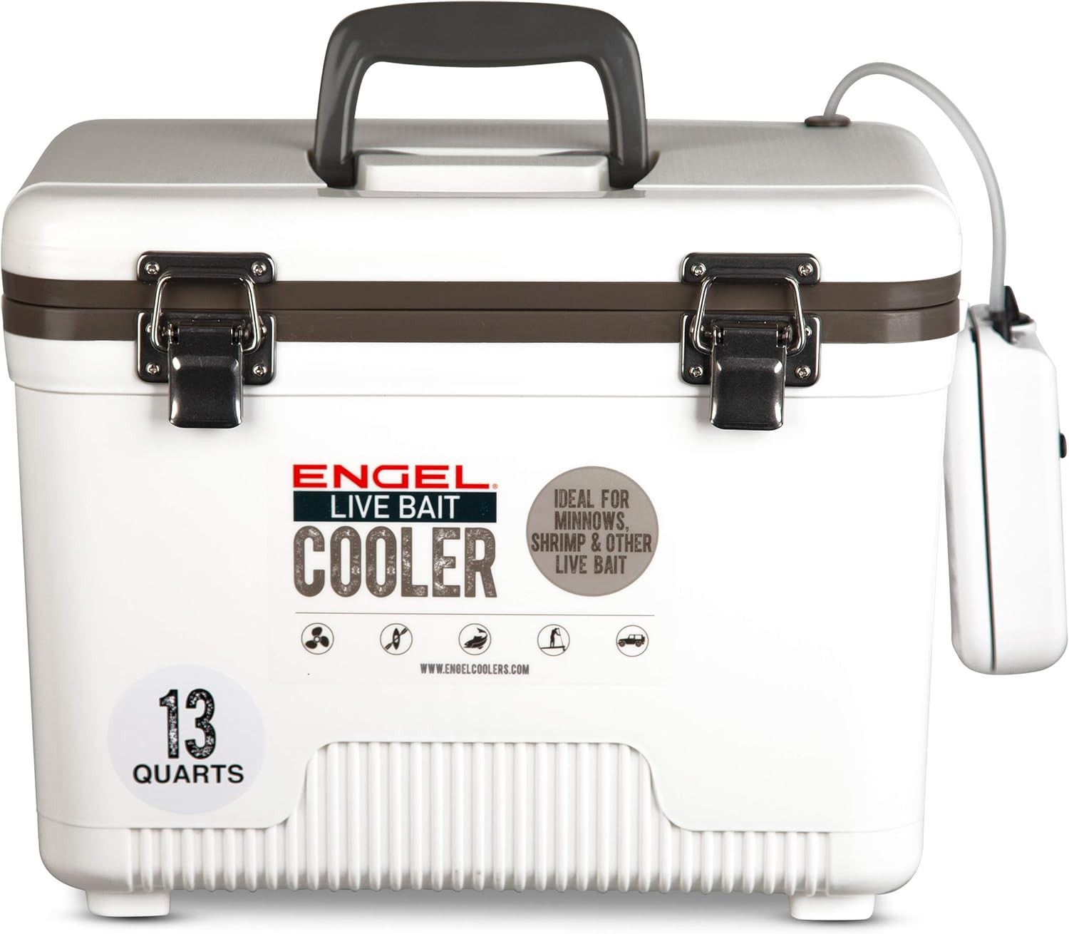 Engel ENGLBC13-N 13qt Live Bait Cooler with 2nd Generation 2X2 Portable Aerator Pump. | Amazon (US)