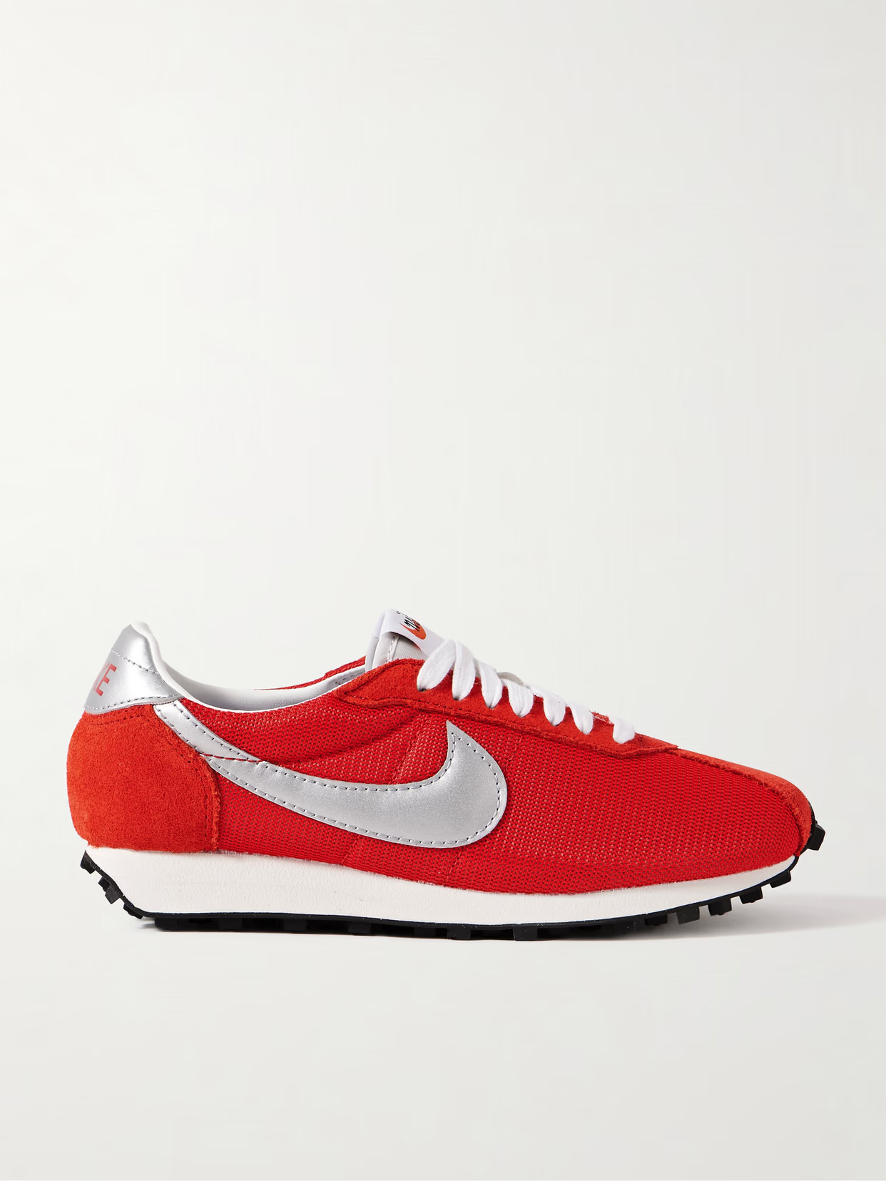 Nike - Ld-1000 Leather And Brushed Suede-trimmed Mesh Sneakers - Red | NET-A-PORTER (US)