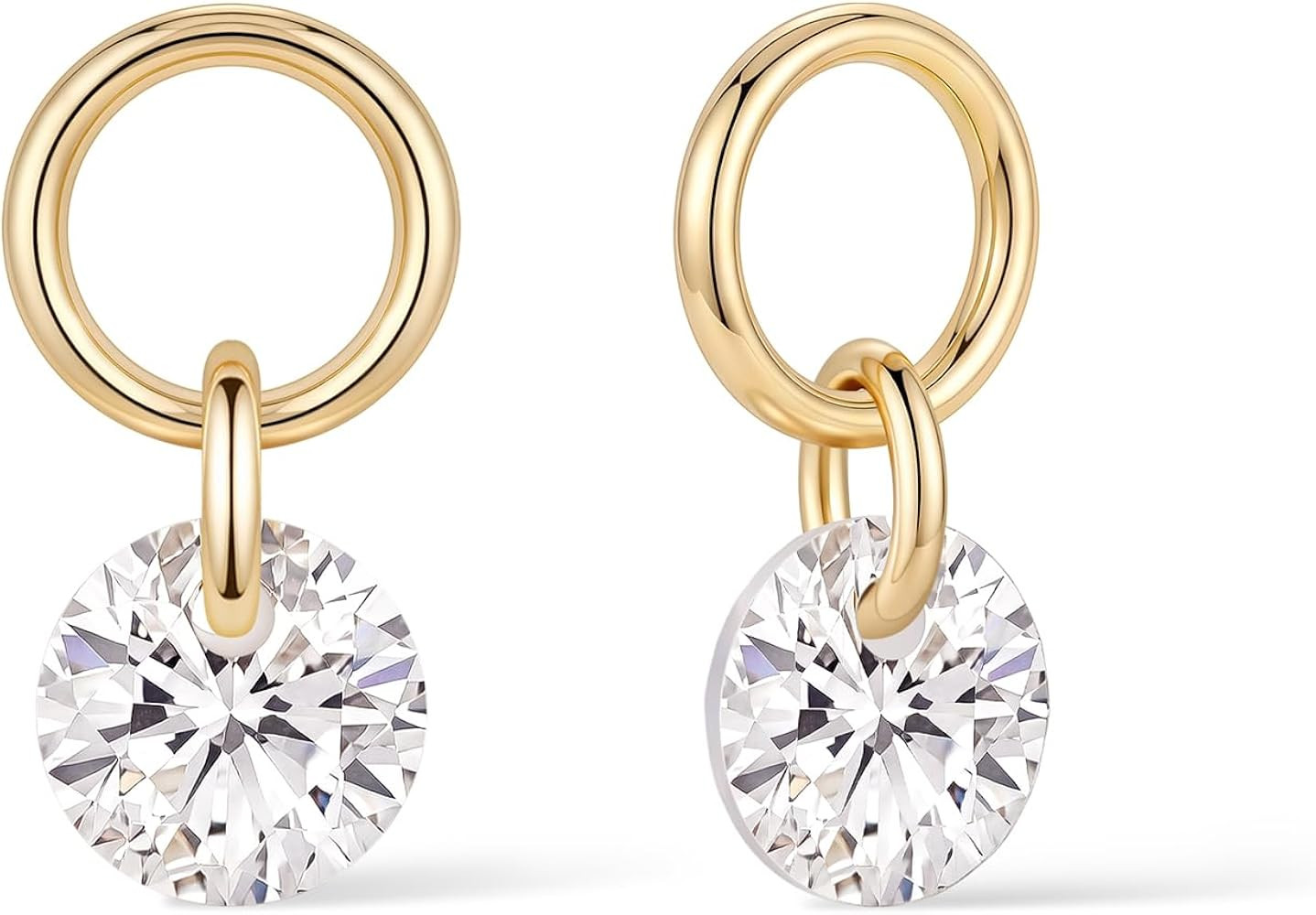 Mameloly 14K Gold Plated Charm for Hoop Earrings Dainty Mix and Match Dangle Charms Trendy Jewelr... | Amazon (US)