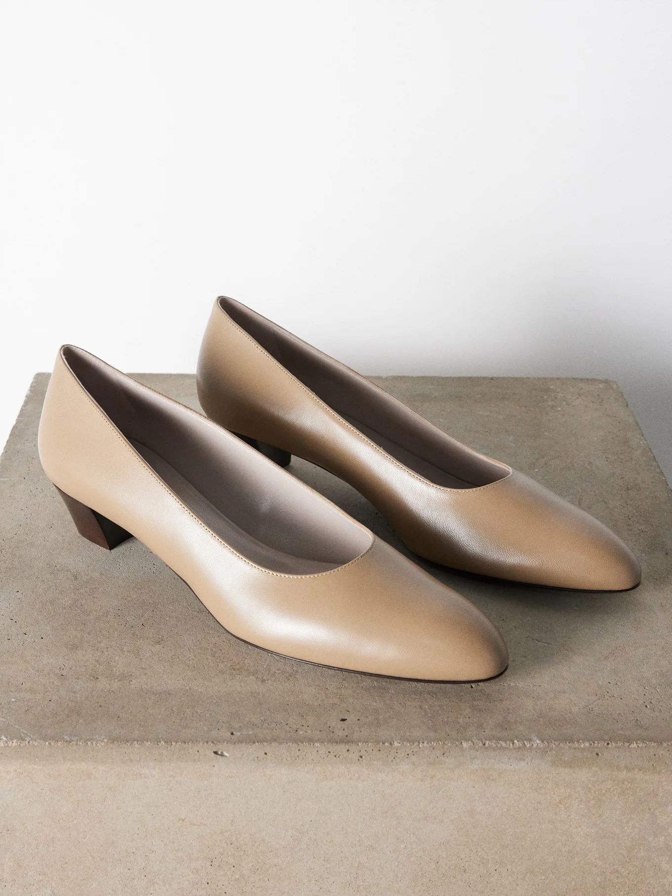 Luisa 35 block-heel leather pumps | The Row | Matches (US)