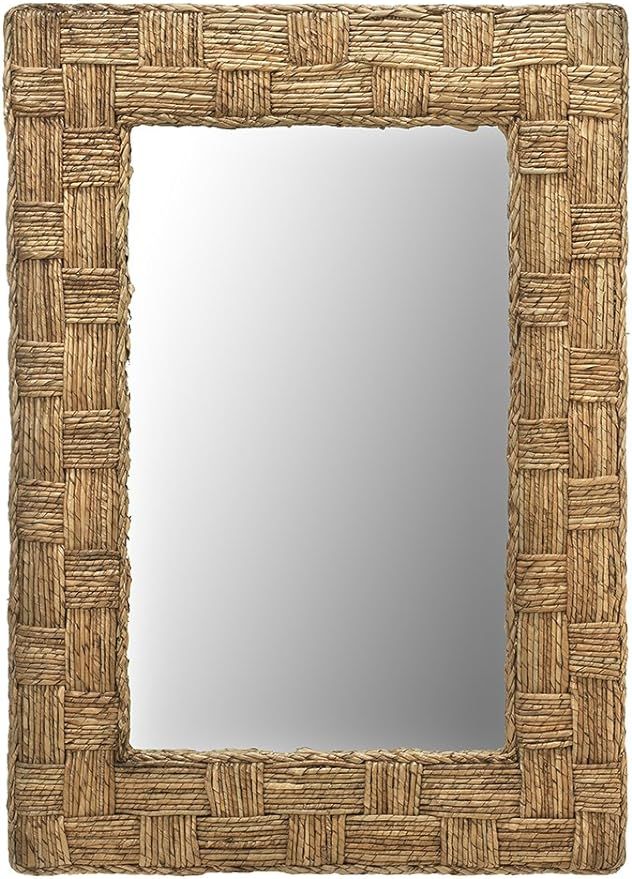 KOUBOO 1040139 Rectangular Checquered Wall Mirror in Rope, 24" x 1.5" x 36" , Brown | Amazon (US)
