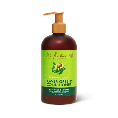 SheaMoisture Power Greens Deep Conditioner for Curly Hair with Kale Moringa and Avocado 13 fl oz | Walmart (US)