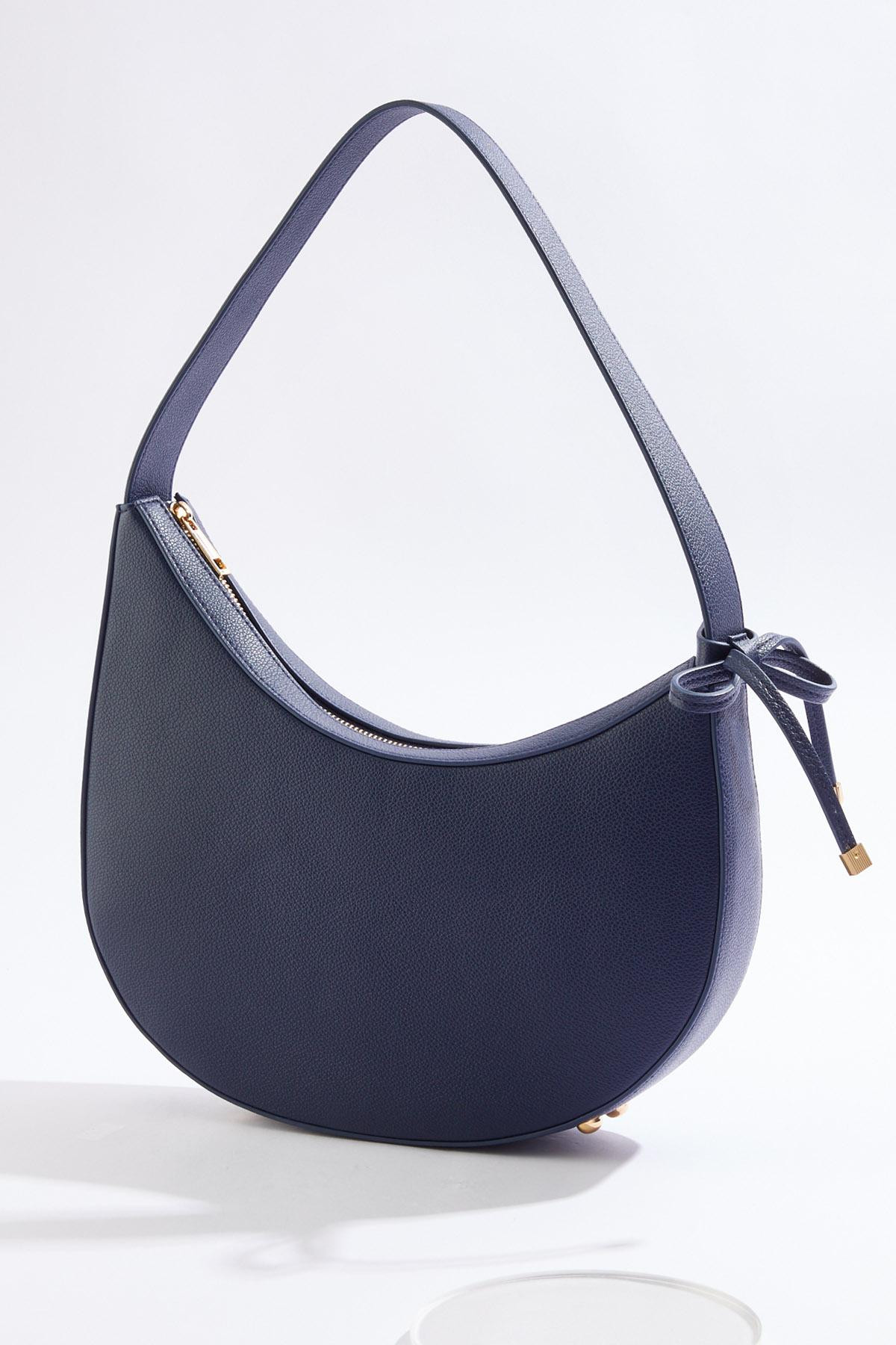 Classic Faux Leather Asymmetric Rounded Hobo Bag | Cato Fashions