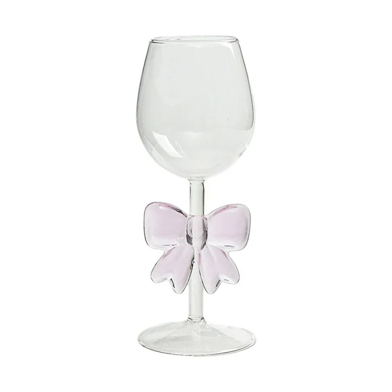 JeashCHAT Wine Glass with Pink Bow, Champagne Glass Glassware for Valentine's Day Wedding Party A... | Walmart (US)