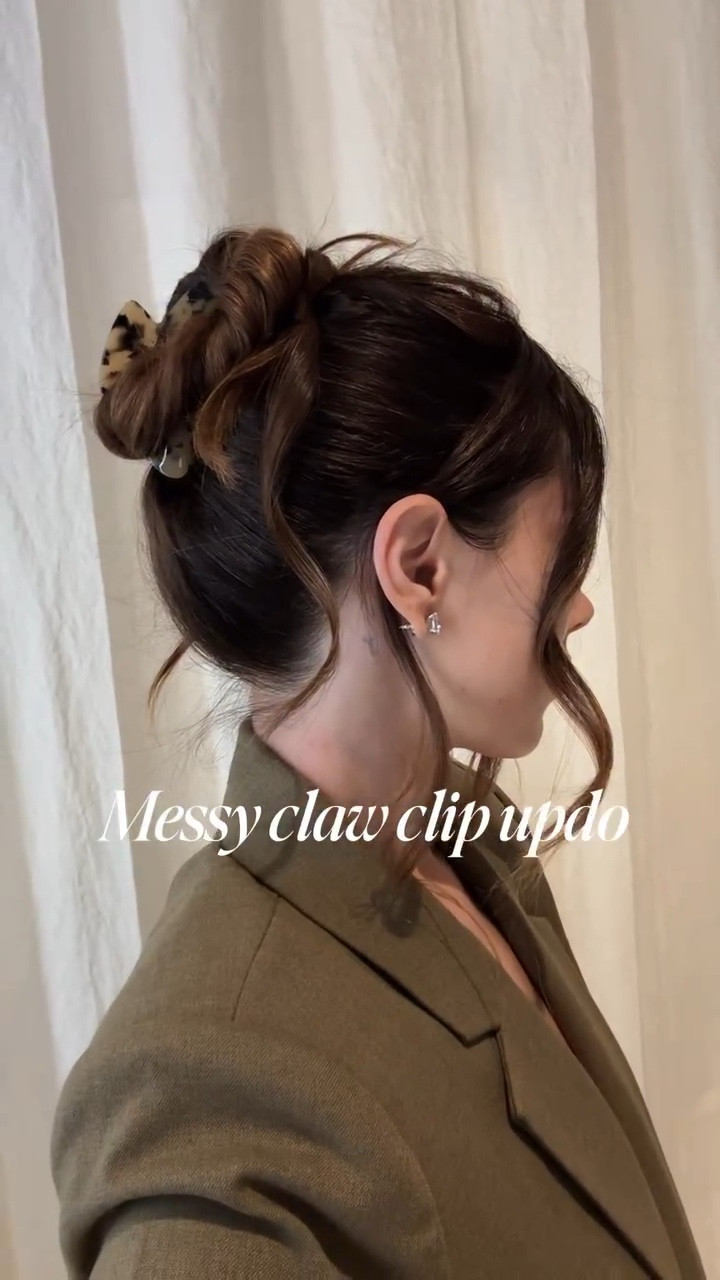Messy claw clip updo for long hair! Takes legit 5 mins only!

#LTKStyleTip #LTKBeauty #LTKFindsUnder50
