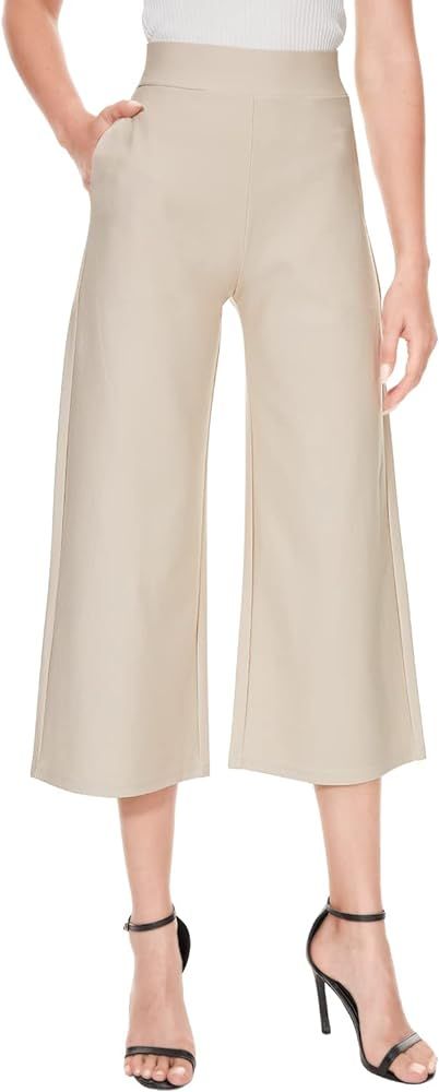 Tsful Wide Leg Pants for Women Trousers High Waisted Dress Pants Business Casual Summer Capris St... | Amazon (US)