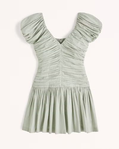 Drama Puff Sleeve Ruched Mini Dress | Abercrombie & Fitch (US)