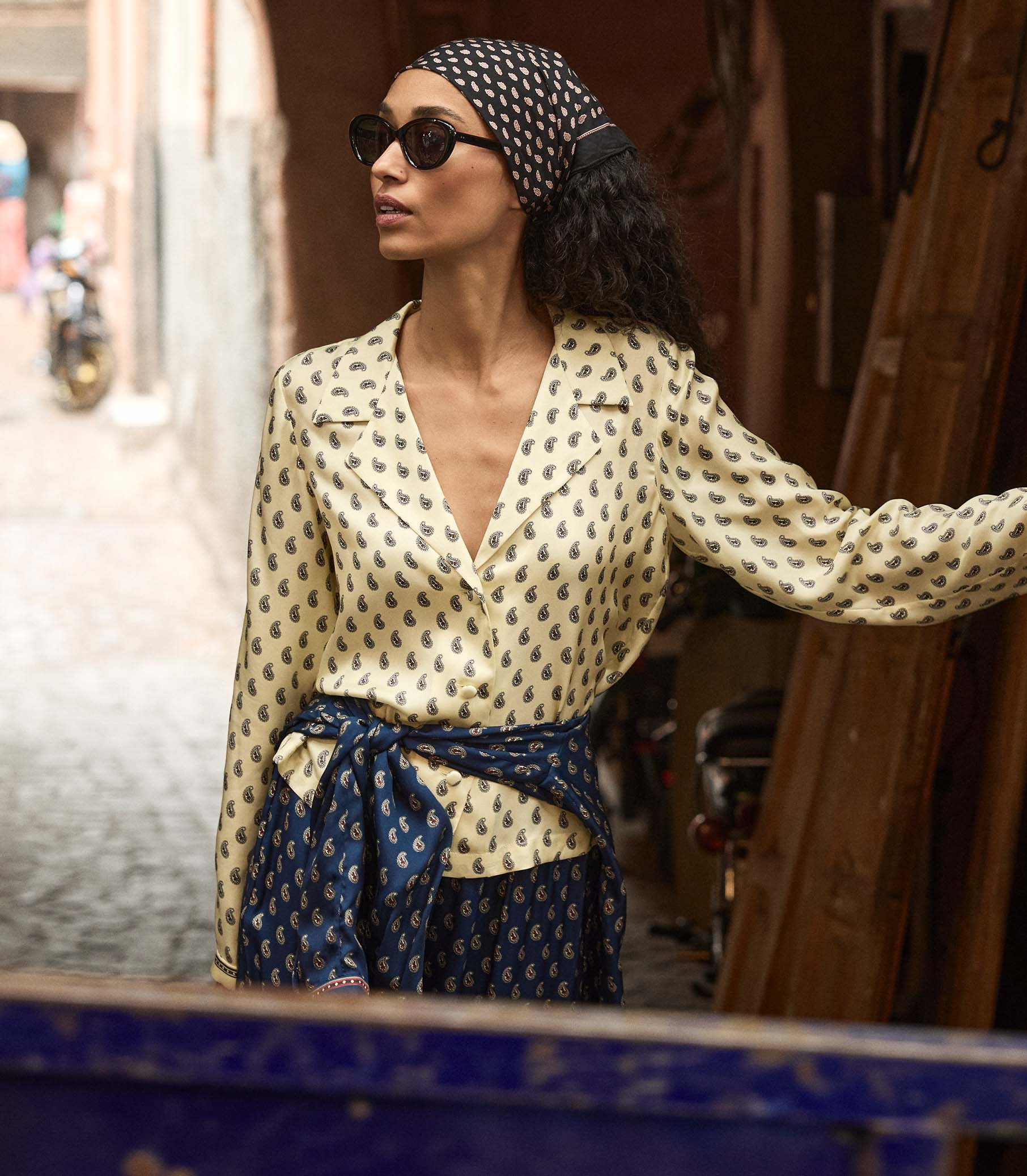 Elene Top - Sunlight Taormina Paisley | DÔEN | DOEN