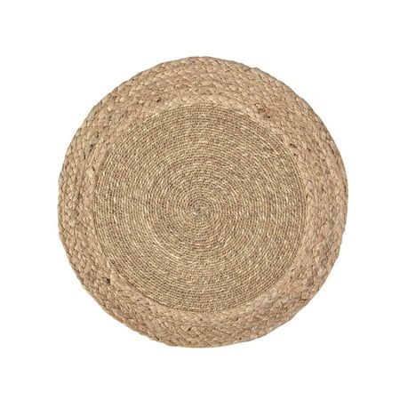 Braided Jute Placemat Size: 13.5 Round Set of 2 Color: Natural | Walmart (US)