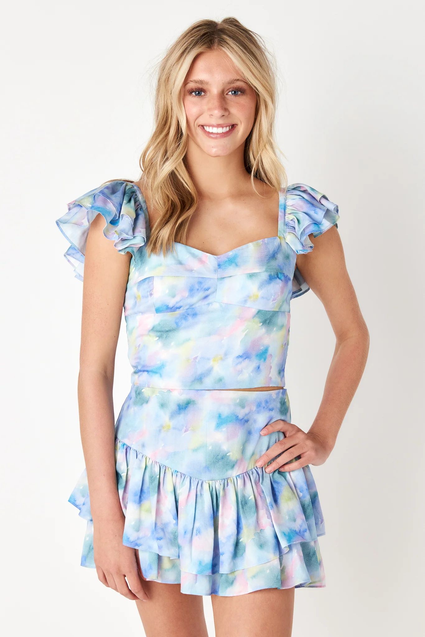 Juliet Ruffle Tank Painted Pastel | Cake For Dinner