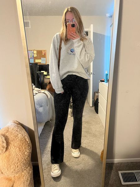 WFH OOTD for the first chilly day of the season! Felt like fall and I was excited to get all cozy in my fav crewneck! Linking a similar sweatshirt from etsy! Also this would be a great and comfy look to wear to the ERAS TOUR MOVIE in October!

#LTKBacktoSchool #LTKunder100 #LTKSeasonal