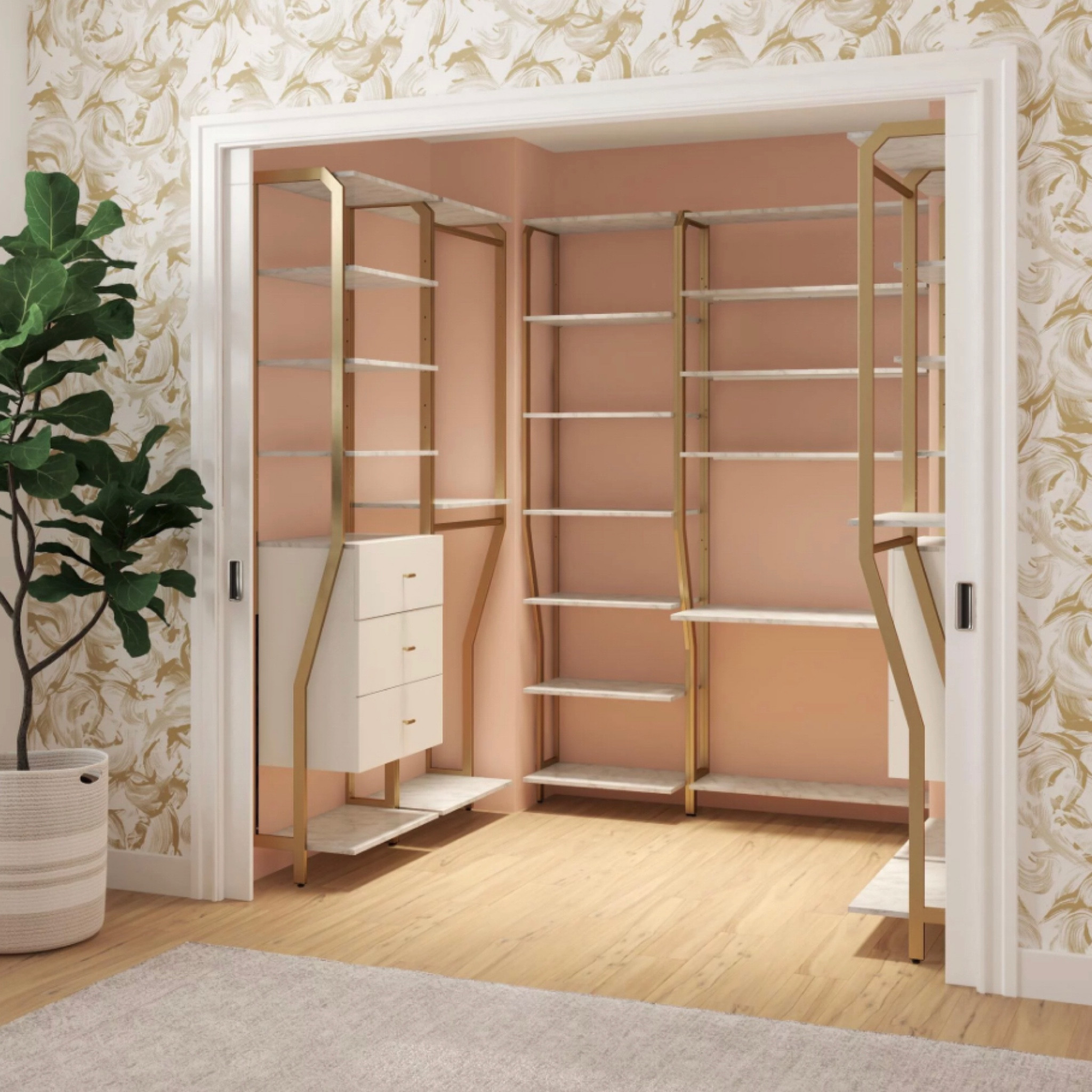 Brass & marble closet organizers /wardrobes are on major sale! Each unit sold separately - mix and match to create the closet of your dreams! 

#LTKfamily #LTKsalealert #LTKhome
