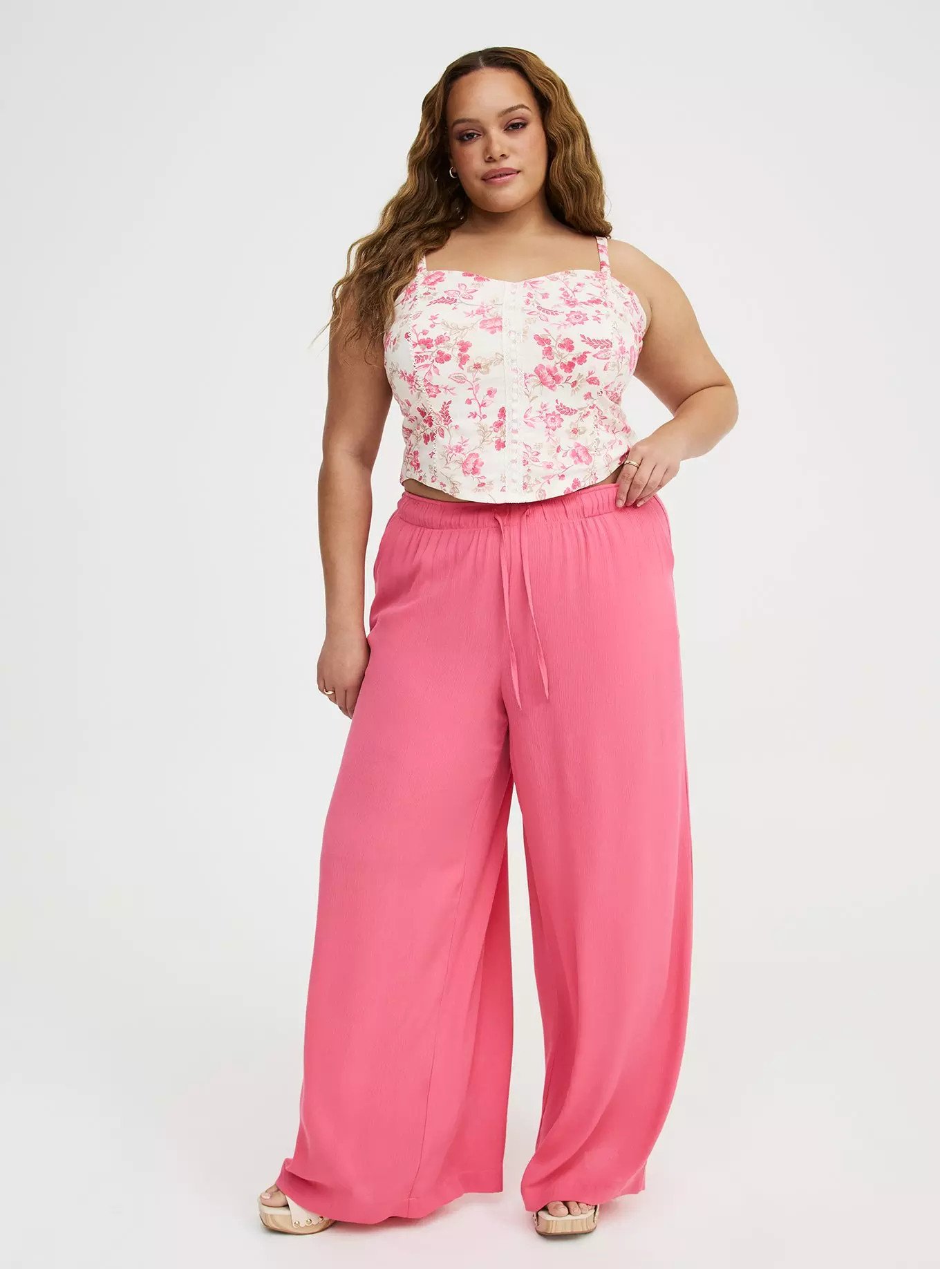 Pull-On High-Rise Gauze Wide-Leg Pant | Torrid (US & Canada)