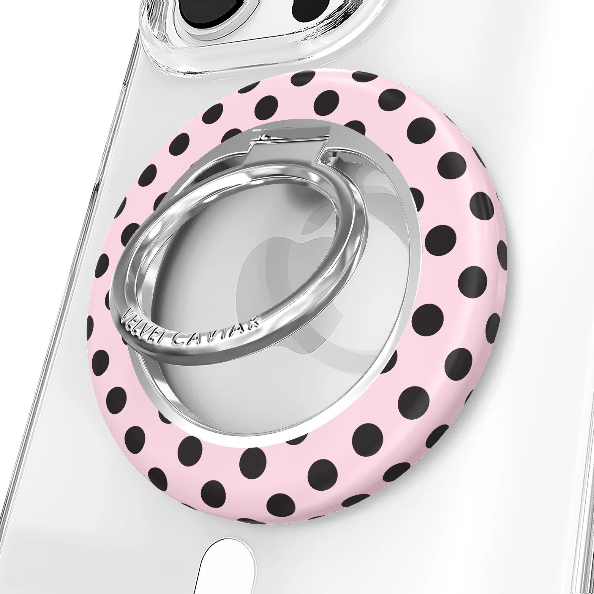 Princess Pink Polka Dot MagSafe Grip Ring | Velvet Caviar