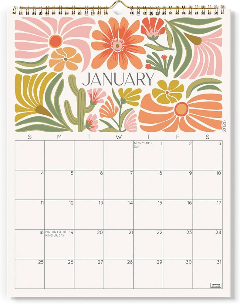S&O Desert Garden Wall Calendar from January 2026-June 2027 - Tear-Off Monthly Calendar - 18 Mont... | Amazon (US)