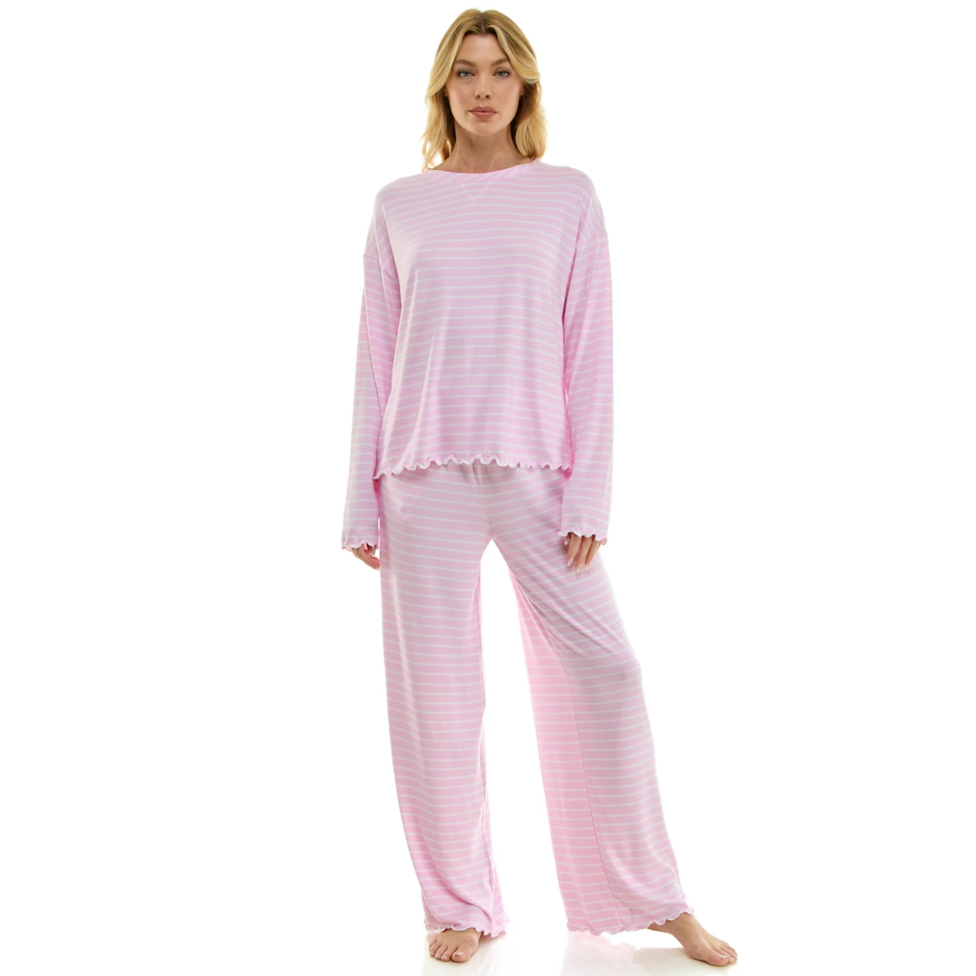 Women's Sonoma Goods For Life® Wonderluxe Pajama Top & Pajama Bottoms Set | Kohl's