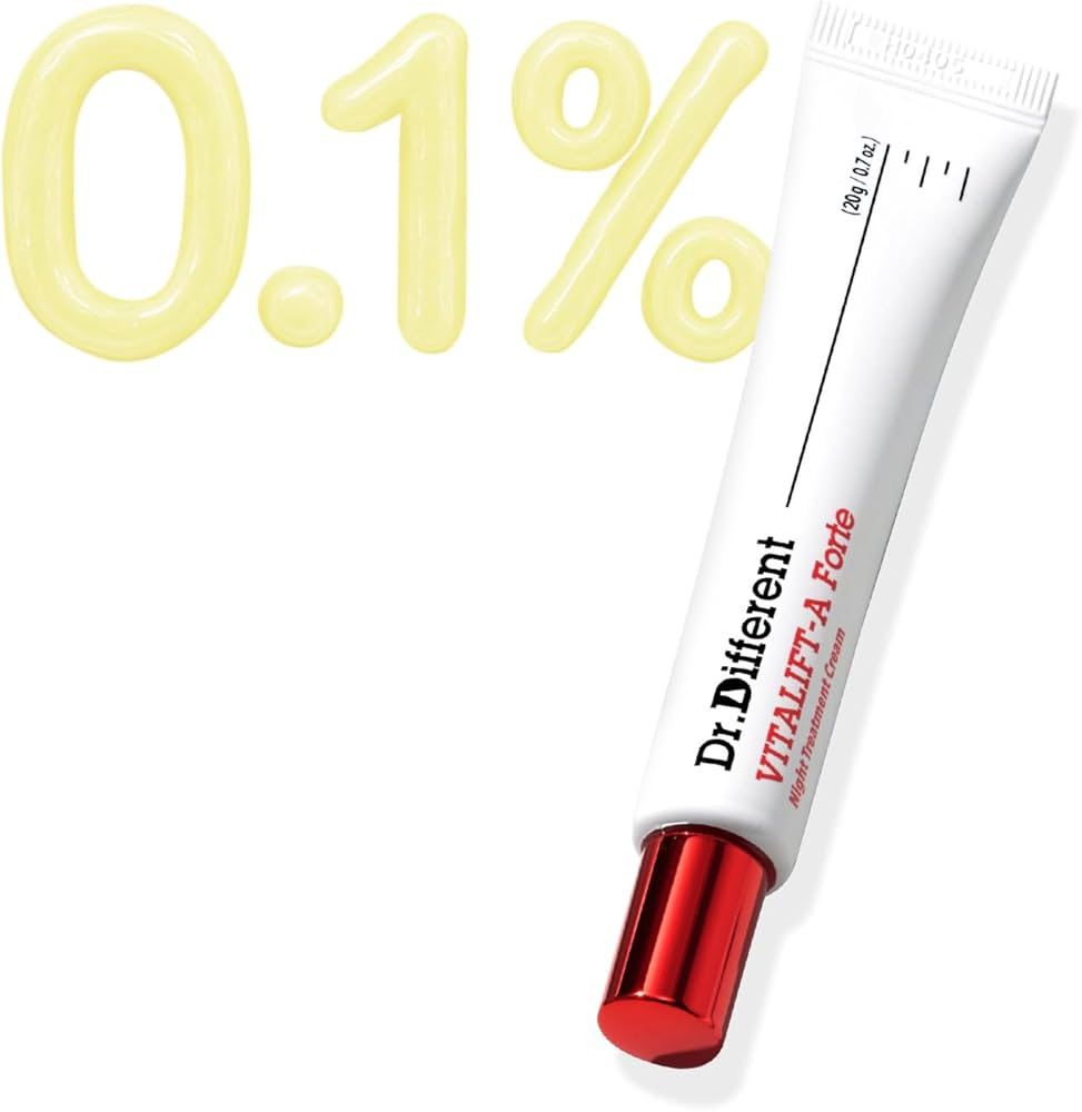 Dr.Different VITALIFT-A Forte Retinal 0.1%, Intensive Anti-Aging Cream for Wrinkle Reduction, Ski... | Amazon (US)