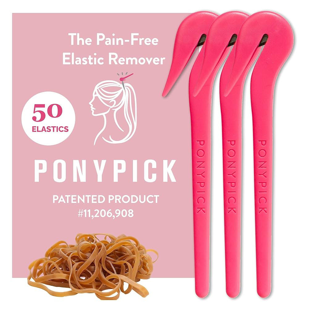 THE PONY PICK Hair Elastic Rubber Bands Cutter - Easy To Use, Pain-Free, No Hair Damage - Ponytai... | Amazon (US)