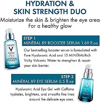 Vichy Mineral 89 Hyaluronic Acid Face Serum, Facial Gel Moisturizer and Pure Hyaluronic Acid Mois... | Amazon (US)
