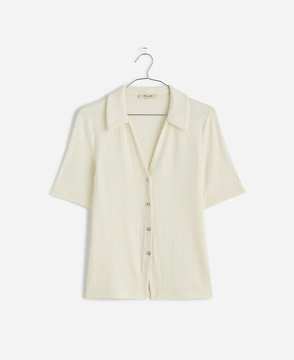 Cutaway Hem Polo Top | Madewell | Madewell