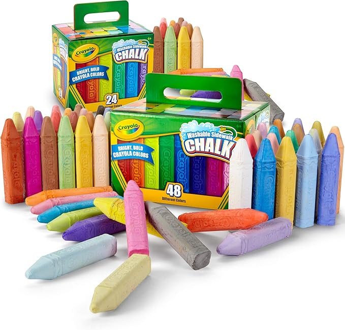 Crayola Washable Sidewalk Chalk Set, Outdoor Toy, Easter Gifts for Kids, 72Count | Amazon (US)
