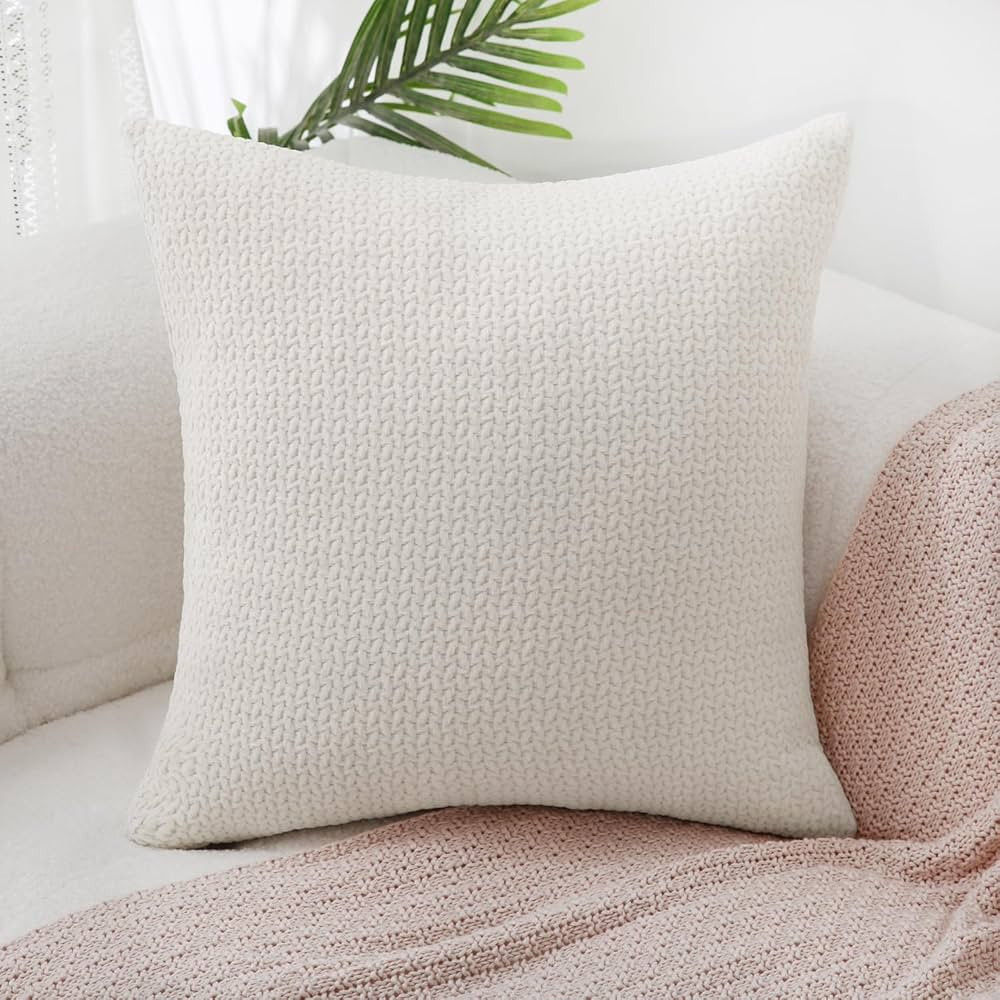 Artcest Set of 1 Decorative Comfy Throw Pillow Cover, Large Soft Elegant Textured Cushion Case fo... | Amazon (US)