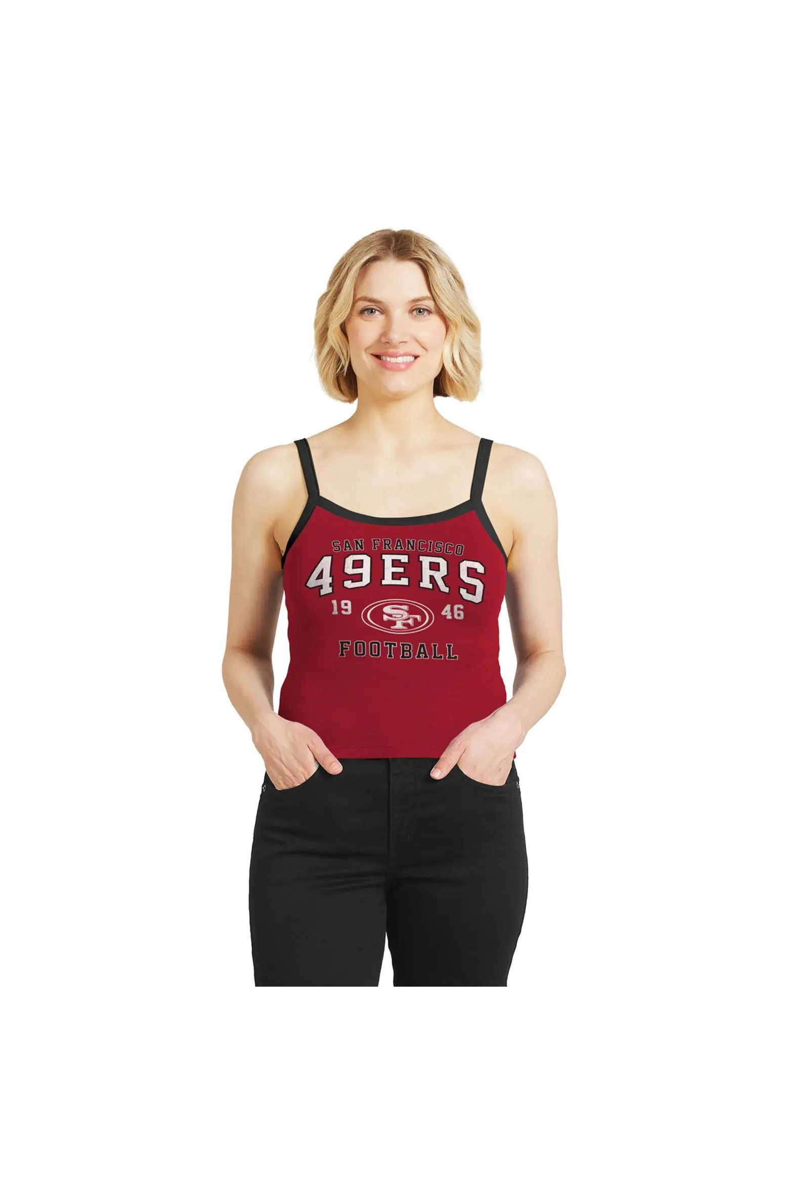 WEAR by Erin Andrews Women's WEAR by Erin Andrews  Scarlet San Francisco 49ers Colorblock Tank To... | Nordstrom