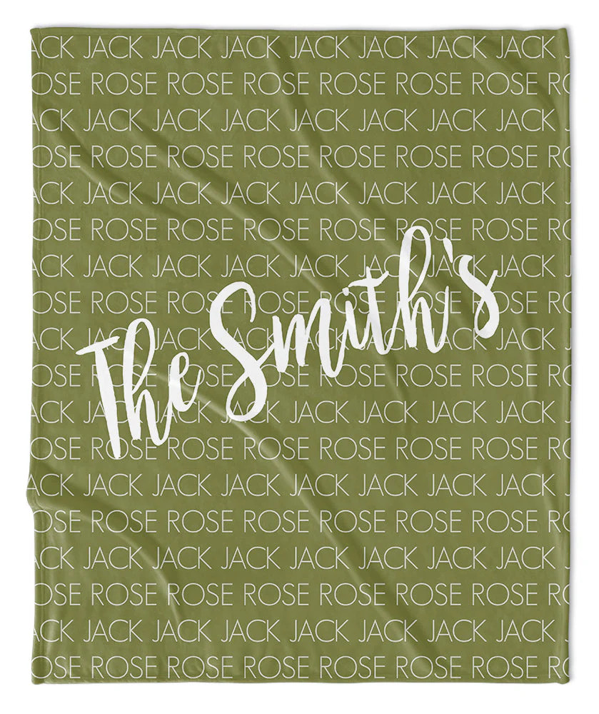 PERSONALIZED FAMILY NAME BLANKETS | Highway 3